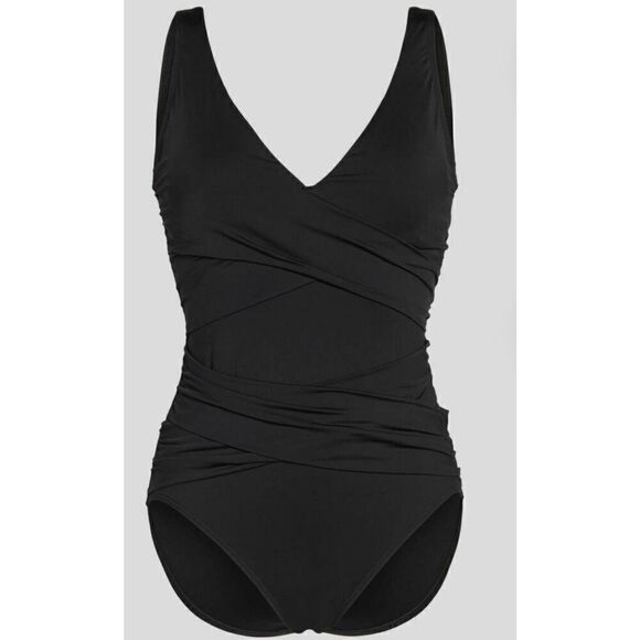 New. Tommy Bahama black tummy control swimsuit. Normally $149. Size 6 - Picture 2 of 11